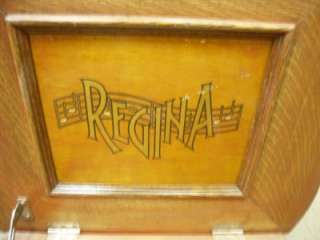 Antique Polyphon Regina Music Box Single Comb 12.25 Inch Disc. W/ 24 