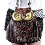 womens owl shape handbag/cute purse*Dark coffee  