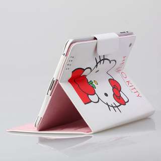  PU Leather HelloKitty Cat Case Smart Cover Stand FREE SHIP  