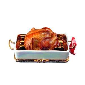 Holiday Roast Turkey in a Pan French Limoges Box
