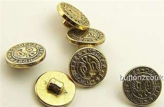6x Gold Eagle 15mm Loop/Shank Buttons(96)  