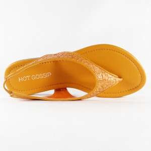 Womens Slingback Thong Sandals,Shoes,Orange 10US/41EU  