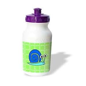  Woodland Creatures   Cute Blue and Green Snail Design   Water Bottles