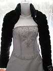 BLACK Faux Fur Crop Shrug Bolero Jacket Wedding XS XXL items in Jings 