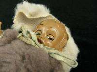 Vintage Celluloid Sleepy Eyes Baby Doll Native Eskimo  