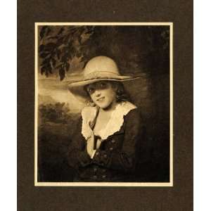  1908 Print Leslie Boy Sir Edward Tennant Hat Leaves Art 