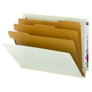 com Smead End Tab Classification Folder, Letter, Straight, 3 Dividers 