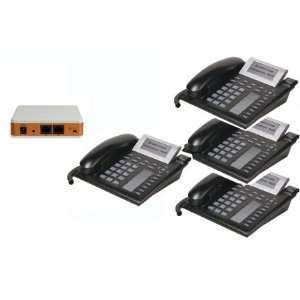  Small Office Phone System with 4 Phones Electronics