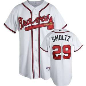  John Smoltz White Majestic MLB Home Authentic Atlanta 