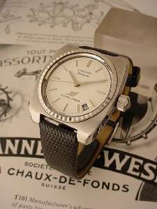 Excellent LONGINES Ultra Chron Automatic SS/Solid 10KT White Gold 