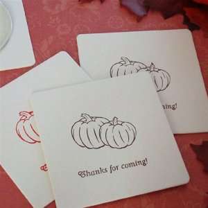 Fall Theme Personalized Square Coasters:  Kitchen & Dining