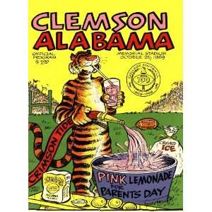  1969 Clemson vs. Alabama 36 x 48 Canvas Historic Football 