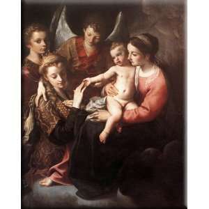  The Mystic Marriage of St Catherine 13x16 Streched Canvas 
