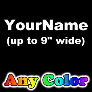 Your Name in Text 9 inch Custom Window Stickers Decals  