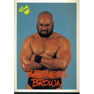 1990 Classic WWF Wrestling Card #79 : Bad News Brown:  