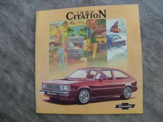 1982 Chevrolet Citation sales brochure, 16 pages total, EXTRA NICE 