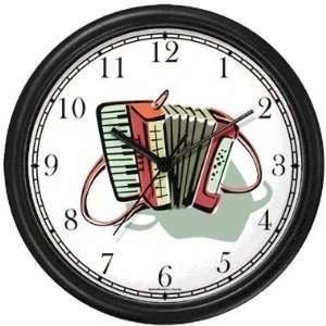  Accordion   Musical Instrument   Music Theme Wall Clock by 