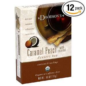 Davidsons Tea Caramel Pch with Coconut, 8 Count, Boxes (Pack of 12 