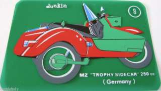 MZ Trophy Sidecar 250 Vintage Dunkin Motorcycle Card #8  