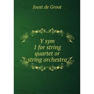   sym 1 for string quartet or string orchestra Joost de Groot Books