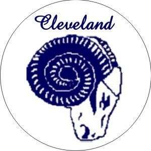 Vintage NFL Cleveland Rams football logo sticker decal  