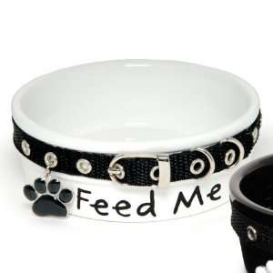  Collared Feed Me Dog Dish: Pet Supplies