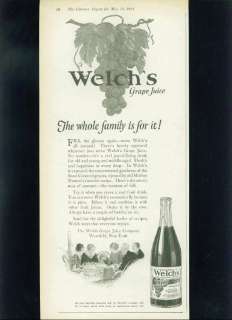 Lot of 1920s Welchs Grape Juice Ads (6)  