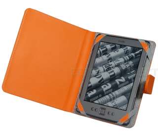 FOR NEWEST  KINDLE 4 4TH GEN ORANGE LEATHER POUCH CASE COVER 