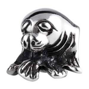   : Silverado Sterling Silver Seal Bead Charm MS174: Silverado: Jewelry