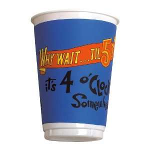   Clock Somewhere 16 oz. Plastic Cups (8 count): Everything Else
