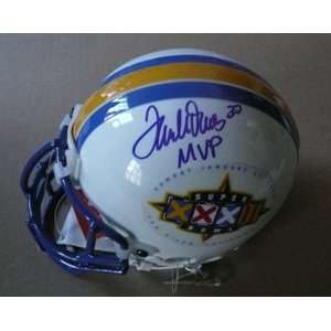  Autographed Terrell Davis Mini Helmet   Super Bowl XXXII 