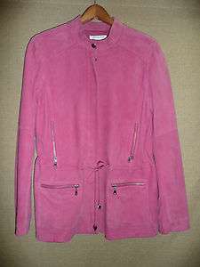 Real Clothes Brand Dusty Pink Leather Jacket misses 10  