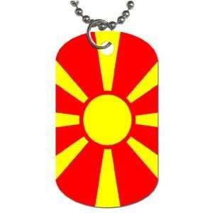  Macedonia Flag Dog Tag 