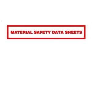  5 1/2 x 10 Material Safety Data Sheets Packing List 