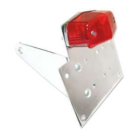 Billet Motorcycle Side Mount Licence Plate Bracket With LED Tail Light 