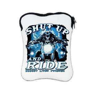   New iPad 3 Sleeve Case 2 Sided Shut Up And Ride Nobody Lives Forever
