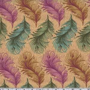  45 Wide Plume Collection Ostrich Plumes Gold Fabric By 