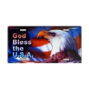  Eagle / God Bless USA License Plates Plate Tag Tags auto 