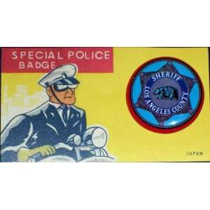   , Los Angeles Sheriff Tin Litho Badge, 1960s 