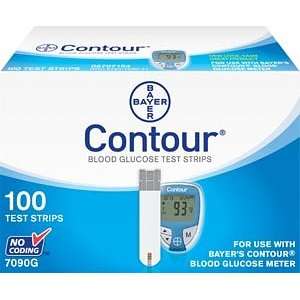  Bayer Contour Blood Glucose, 100 Test Strips Health 