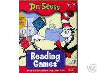 DR. SEUSS READING GAMES ages 3 7;NEW CD, BOX  