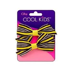  Offray Cool Kids Bow Multi Color Yellow/Black 2pc Arts 