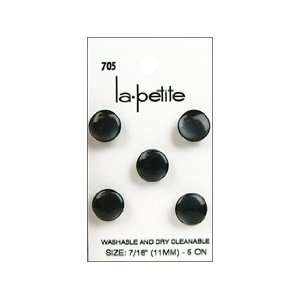  LaPetite Buttons 7/16 Shank Black 5pc