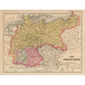  Wanamaker 1895 Antique Map of the German Empire