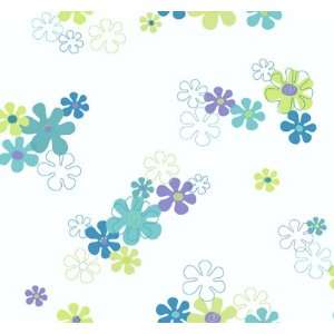  Flower Power Blue Wallpaper in York Kids 4: Home 