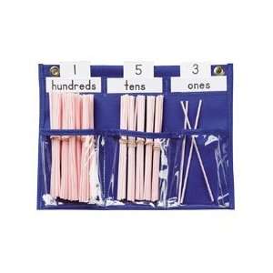  PAC20860   Counting Caddy Pocket Chart, Straws, 12 1/2x9 1 