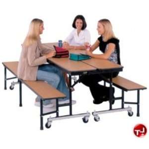   TB8D, 96 Mobile Convertible Bench Cafeteria Tablewith Couplings Baby