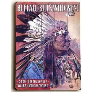  Wood Sign  Buffalo Bill Wild West Indian