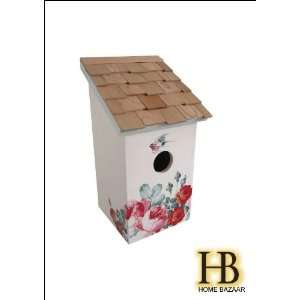  Home Bazaar HB 9075PPCS Printed Salt Box Birdhouse   Peony 