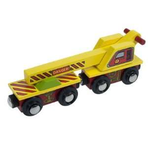    Bigjigs Single Wooden Train Rolling Stock (Crane) Toys & Games